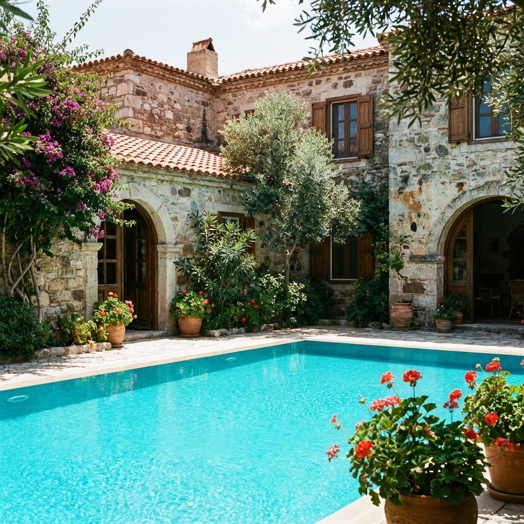 Foça Taş Ev Havuzu